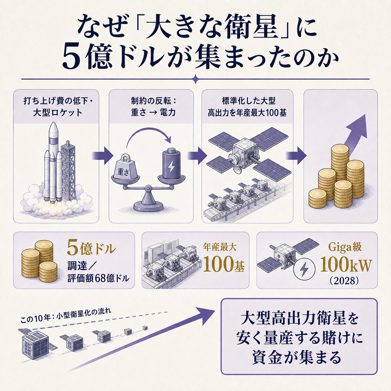 大型衛星に賭けるK2 Spaceの逆張り戦略の全体像